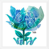 Cuadro pajaritos tulip blu