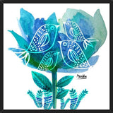 Cuadro pajaritos tulip blu