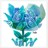 Cuadro pajaritos tulip blu