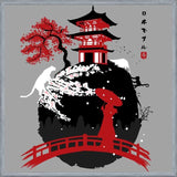 Cuadro Geisha in bridge temple