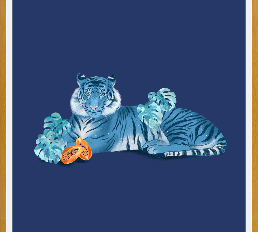 Cuadro Blue Tiger