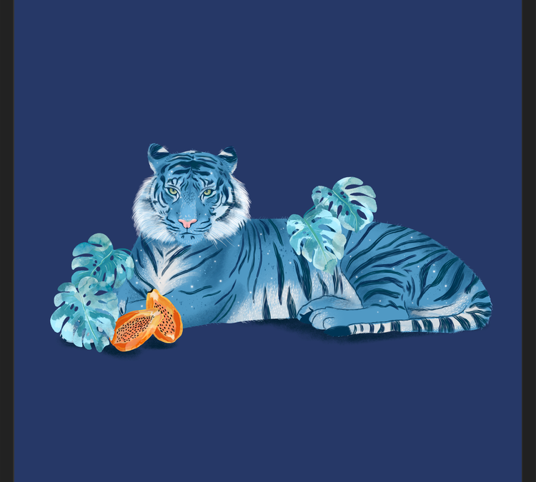 Cuadro Blue Tiger