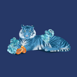 Canvas Blue Tiger