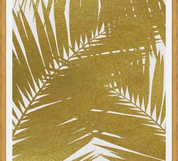 Cuadro Palm Leaf Gold III