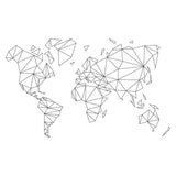 Canvas Geometric world map