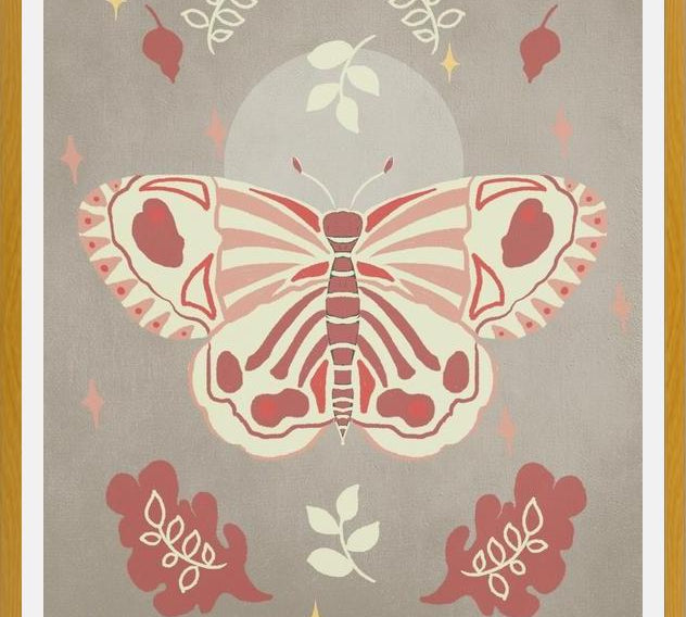 Cuadro Vintage Butterfly 02