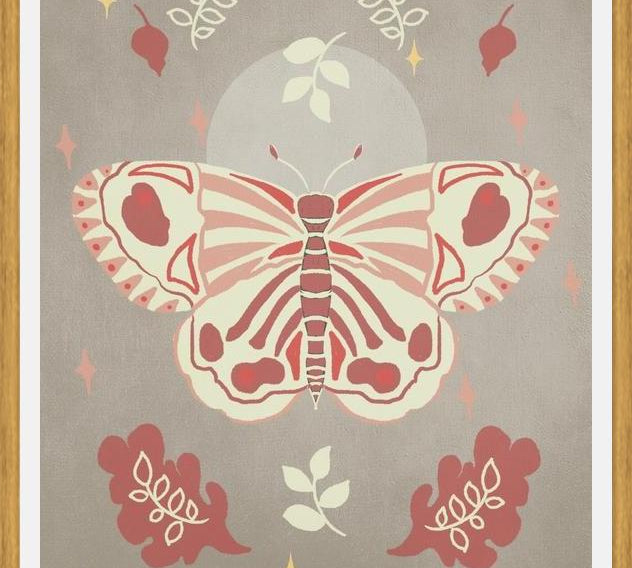 Cuadro Vintage Butterfly 02