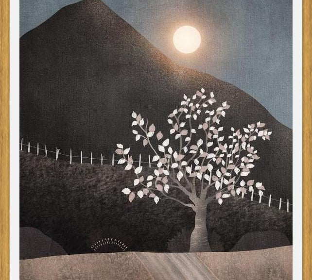 Cuadro Lone Tree And Full Moon
