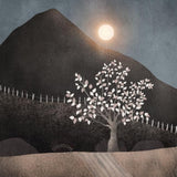 Canvas Lone Tree And Full Moon