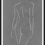 Cuadro Female body sketch - Gray