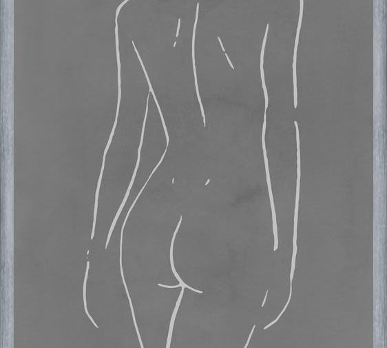 Cuadro Female body sketch - Gray