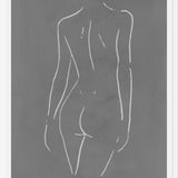 Cuadro Female body sketch - Gray