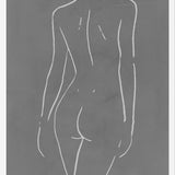 Cuadro Female body sketch - Gray