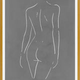 Cuadro Female body sketch - Gray