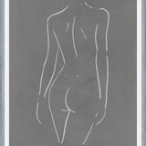Cuadro Female body sketch - Gray