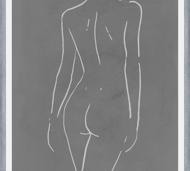 Cuadro Female body sketch - Gray