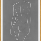Cuadro Female body sketch - Gray