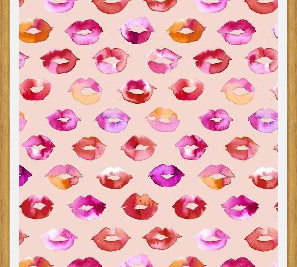 Cuadro Sweet Love Kisses Pink Lips