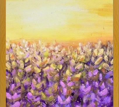 Cuadro Lavanda- Lluvia del sol
