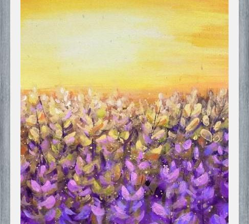 Cuadro Lavanda- Lluvia del sol