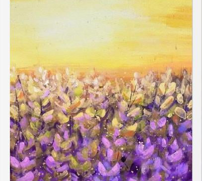 Cuadro Lavanda- Lluvia del sol