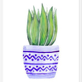 Cuadro The Plant and The Blue Pot