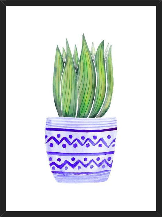 Cuadro The Plant and The Blue Pot