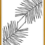Cuadro B&W Palm leaves