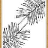 Cuadro B&W Palm leaves