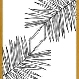 Cuadro B&W Palm leaves