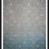 Cuadro Geométrico Plata Grunge