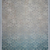 Cuadro Geométrico Plata Grunge