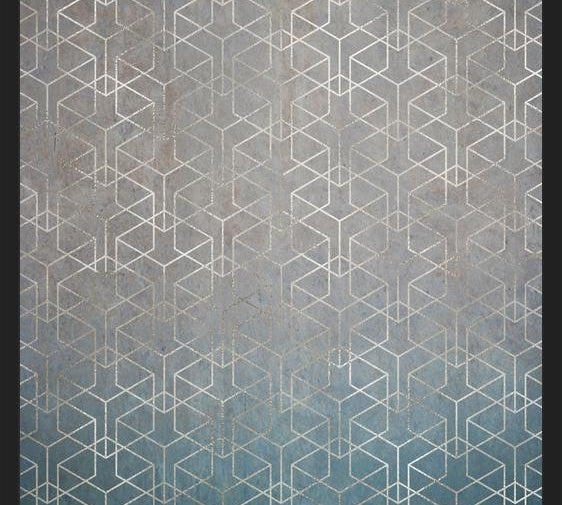 Cuadro Geométrico Plata Grunge