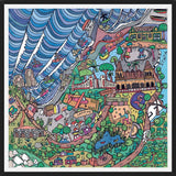 Cuadro Ilustración Pichilemu, Chile