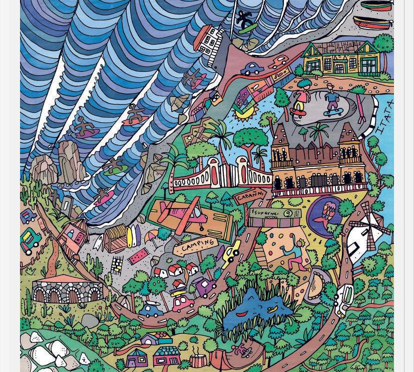 Cuadro Ilustración Pichilemu, Chile