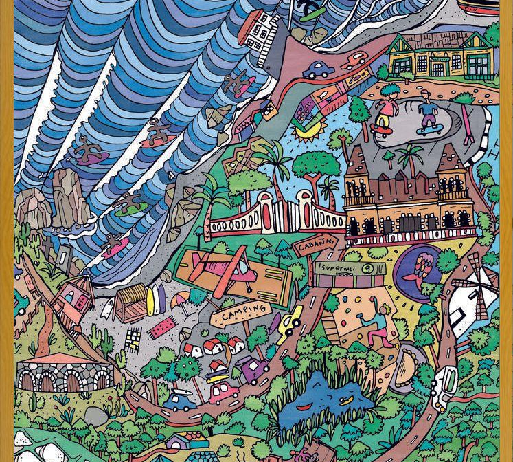 Cuadro Ilustración Pichilemu, Chile
