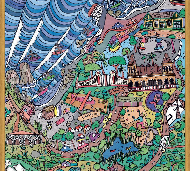 Cuadro Ilustración Pichilemu, Chile