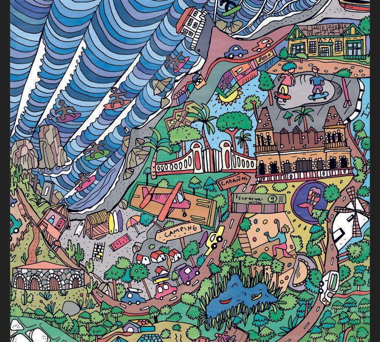 Cuadro Ilustración Pichilemu, Chile