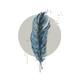Canvas Feather in a  circle