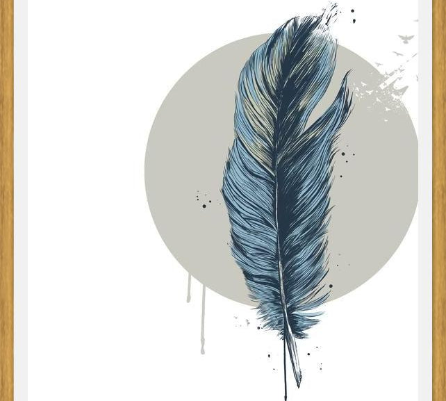 Cuadro Feather in a  circle