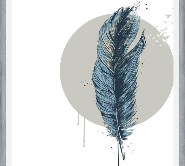 Cuadro Feather in a  circle