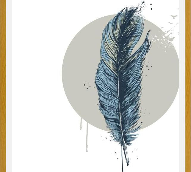 Cuadro Feather in a  circle