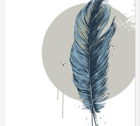 Cuadro Feather in a  circle