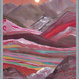 Cuadro Raibow Mountains And Full Moon