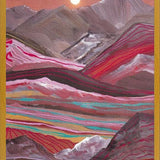 Cuadro Raibow Mountains And Full Moon