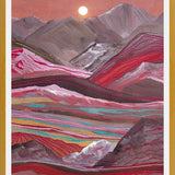 Cuadro Raibow Mountains And Full Moon