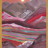 Cuadro Raibow Mountains And Full Moon