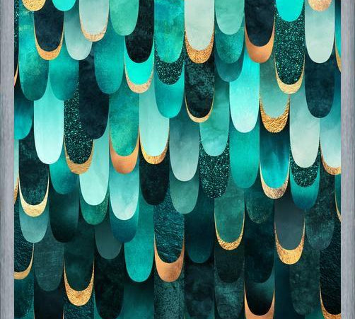 Cuadro Feathered - Turquoise