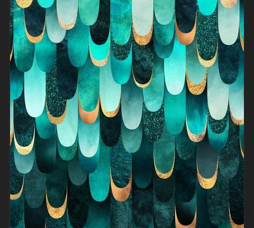 Cuadro Feathered - Turquoise