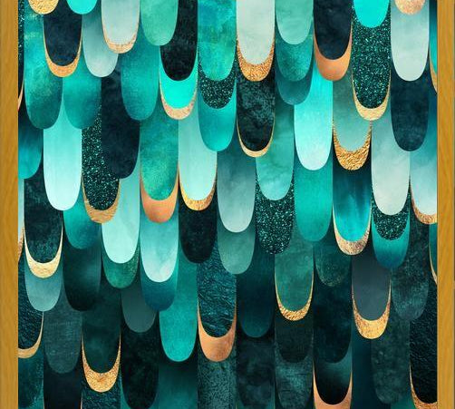 Cuadro Feathered - Turquoise